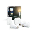 Kit Philips Hue Bridge + 3 x Lâmpadas LED E27 9W 2000K - 6500K+ Comando