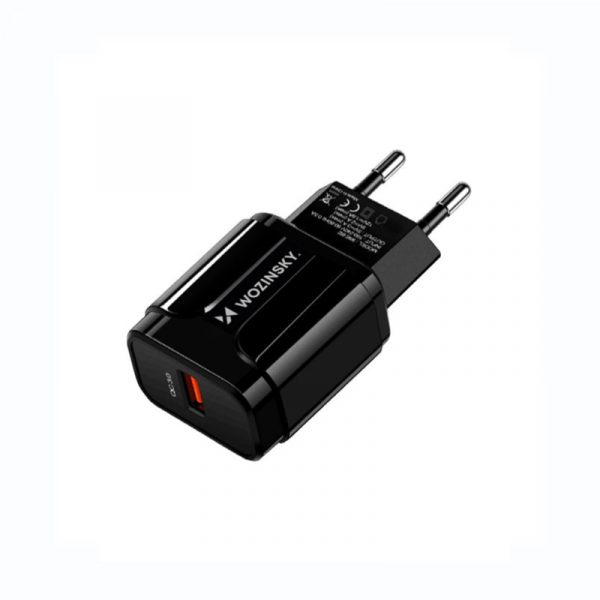 Carregador Wozinsky USB Quick Charge 3.0 Preto 2