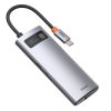 Baseus Metal Gleam 6in1 multifuncional HUB USB Type C – USB Type C Power Delivery 100 W / HDMI 4K 30 Hz / 3x USB 3.2 Gen 1 / RJ45 1 Gbps