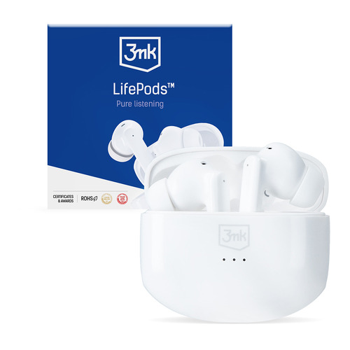 Auriculares True Wireless 3mk LifePods Bluetooth Branco