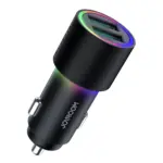 Joyroom Carregador de Isqueiro para Carro 2xUSB 24W com Leds Preto