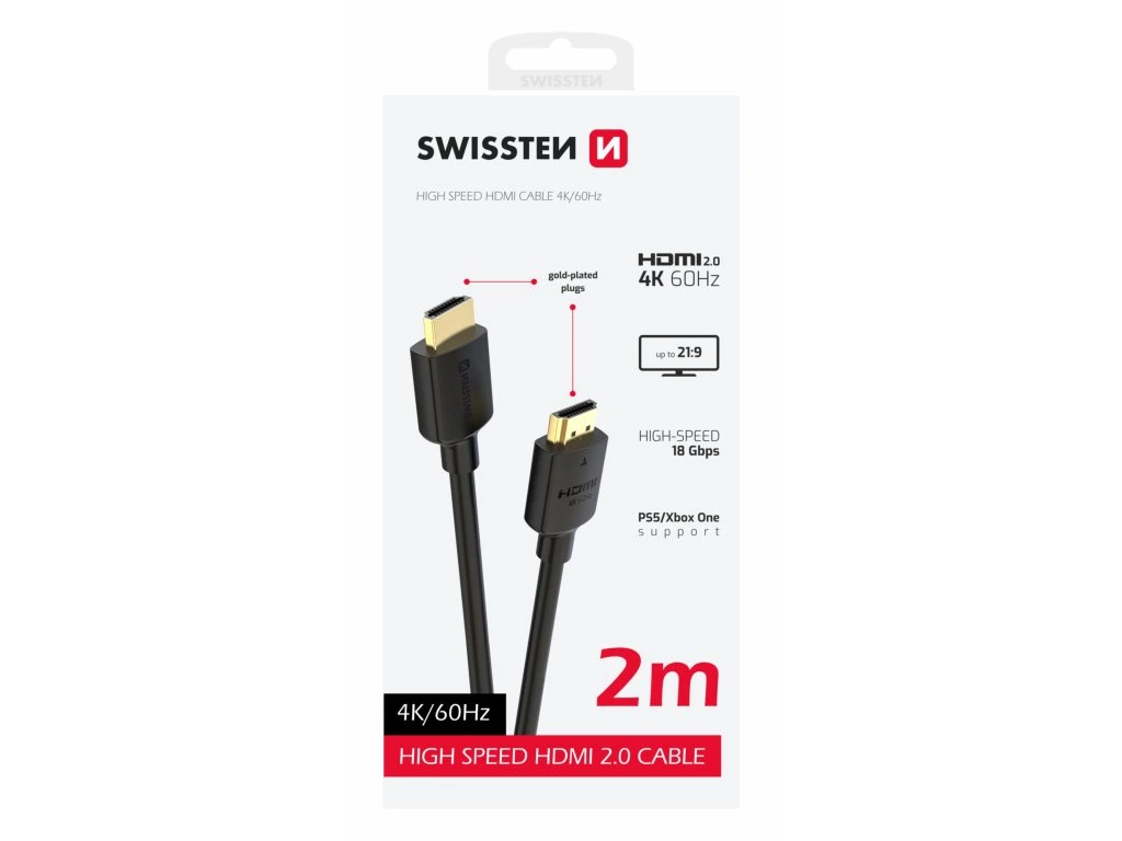 Swissten – HDMI to HDMI 4K cable (2m)