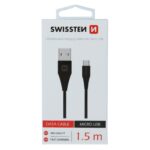 Swissten - Cabo usb para micro-usb 1.5m Preto