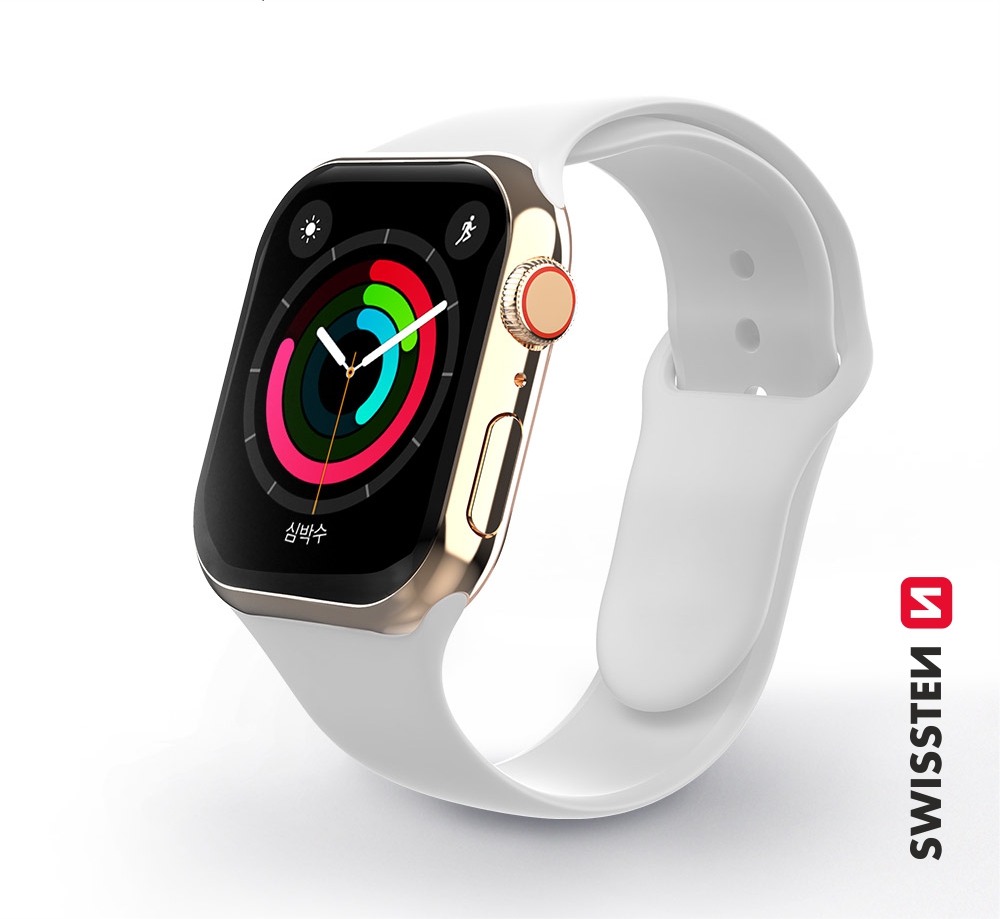 Swissten – Silicone Band for Apple Watch 38-41mm (white)