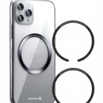 Swissten - Anéis de Metal com MagSafe Preto