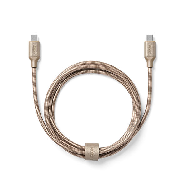 Lexon – Cabo metálico USB-C Metálico Dourado
