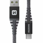 Swissten - Cabo Kevlar USB-C - USB 1.5m (antracite)