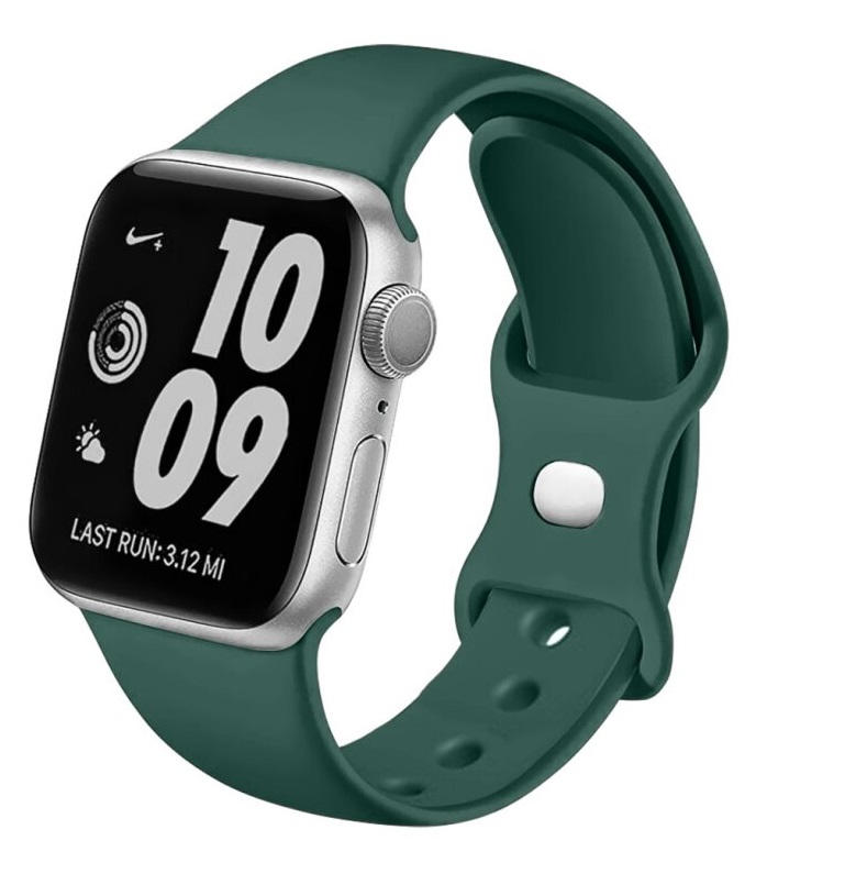 Swissten – Bracelete de Silicone para Apple Watch 42-49mm Verde