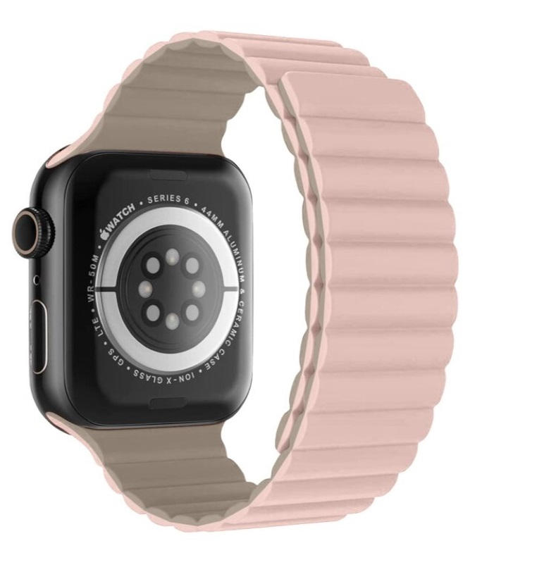 Swissten – Wave Magnetic Apple Watch 42-49mm (pink/capucc)