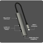 Satechi - USB-C Slim Multiport Adapter 4in1 (Space Grey)