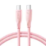 Joyroom Cabo de Dados USB-C para USB-C 60W 1m Rosa