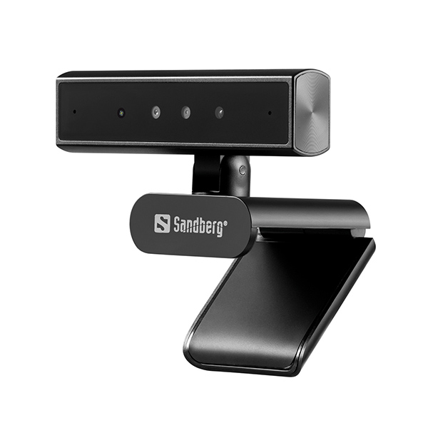 Sandberg Webcam Face Scan Mini Pro 2K – Webcam c/ reconhecimento facial e imagem de alta definição